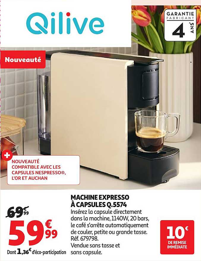 MACHINE EXPRESO À CAPSULES Q.5574