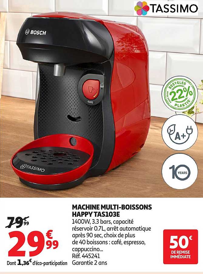 MACHINE MULTI-BOISSONS HAPPY TAS103E