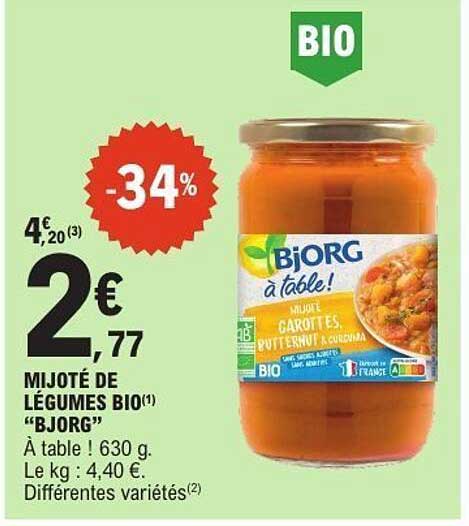 MIJOTÉ DE LÉGUMES BIO "BJORG"