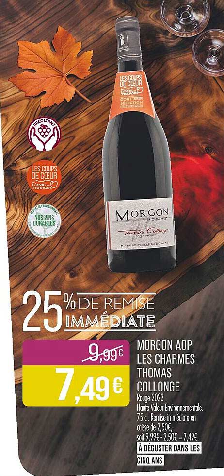MORGON AOP LES CHARMES THOMAS COLLONGE