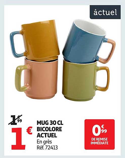 MUG 30 CL BICOLORE ACTUEL
