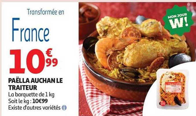 PAËLLA AUCHAN LE TRAITEUR