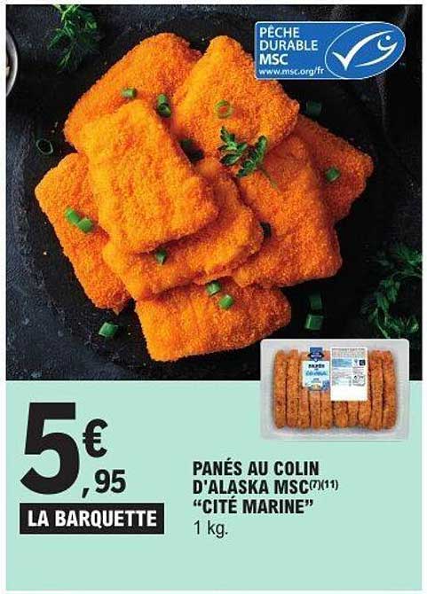 PANÉS AU COLIN D'ALASKA MSC "CITÉ MARINE"