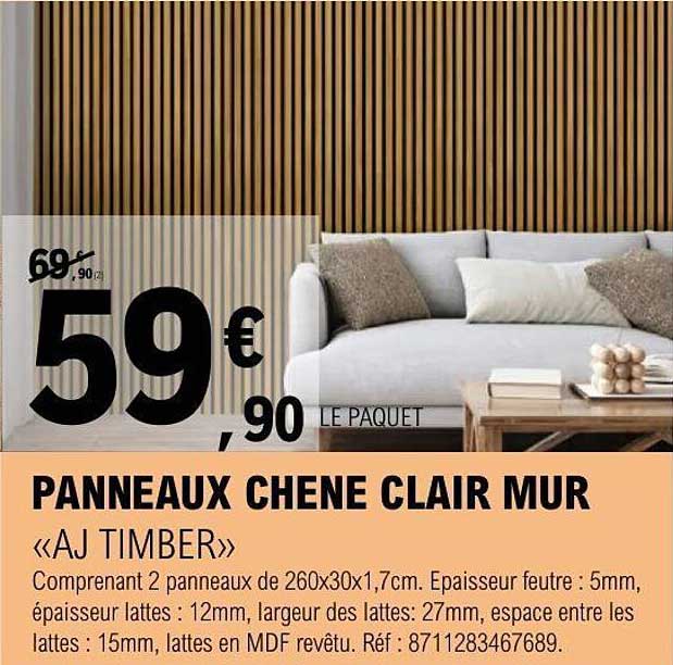 PANNEAUX CHENE CLAIR MUR «AJ TIMBER»