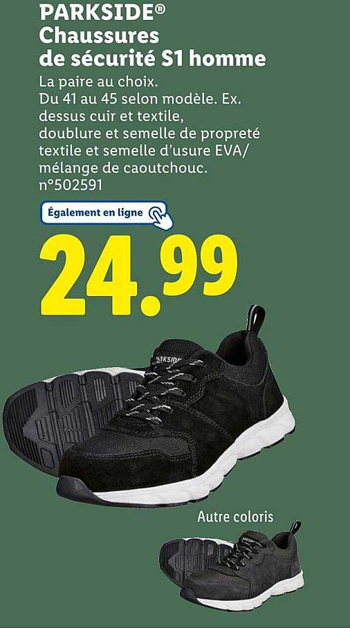 PARKSIDE® Chaussures de sécurité S1 homme