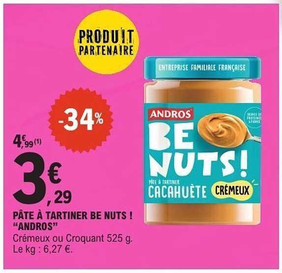 PÂTE À TARTINER BE NUTS ! "ANDROS"