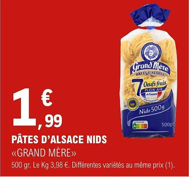 PÂTES D'ALSACE NIDS « GRAND MÈRE »