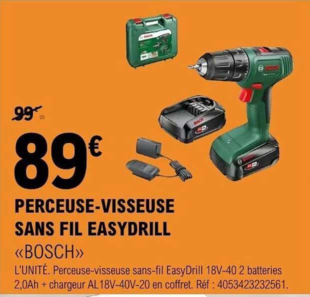 PERCEUSE-VISSEUSE SANS FIL EASYDRILL «BOSCH»