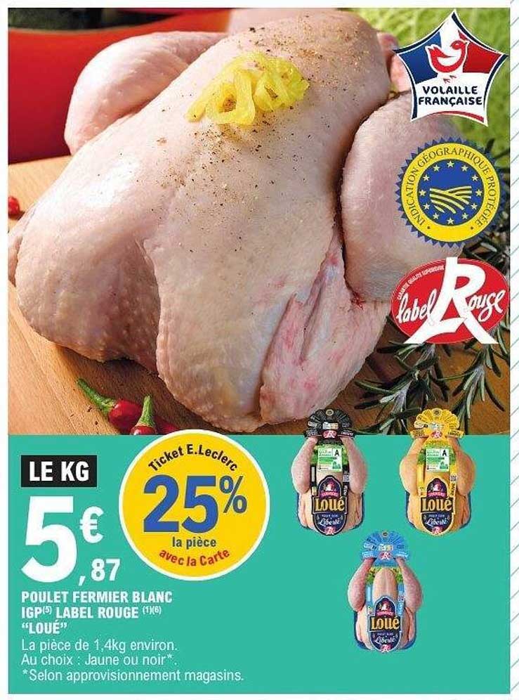 POULET FERMIER BLANC IGP LABEL ROUGE