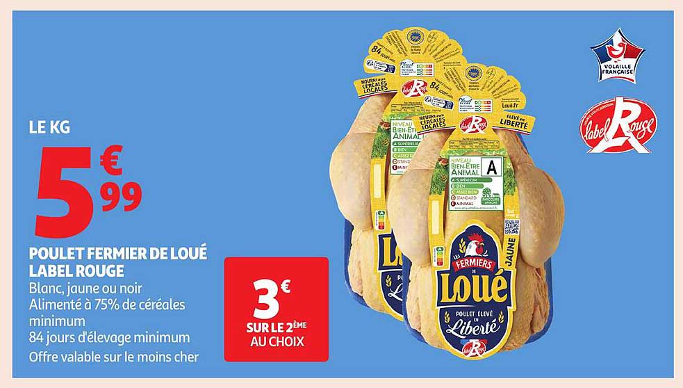 POULET FERMIER DE LOUE LABEL ROUGE