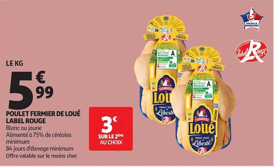 POULET FERMIER DE LOUE LABEL ROUGE