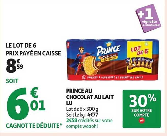 PRINCE AU CHOCOLAT AU LAIT LU
