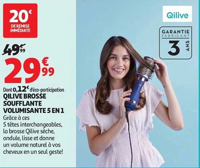 QI LIVE BROSSE SOUFFLANTE VOLUMISANTE 5 EN 1
