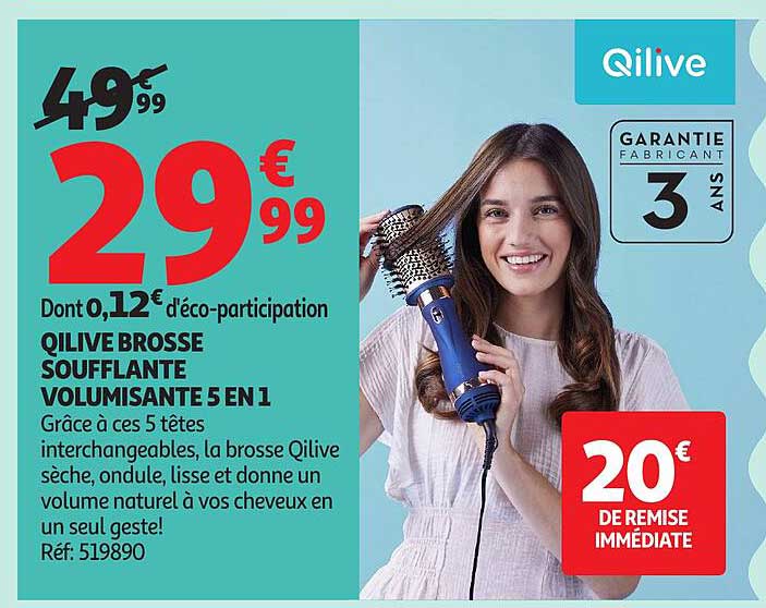 QILIVE BROSSE SOUFFLANTE VOLUMISANTE 5 EN 1