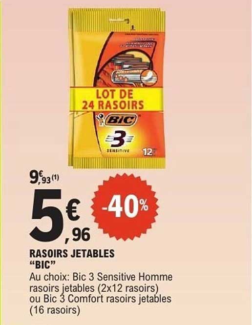 RASOIRS JETABLES "BIC"