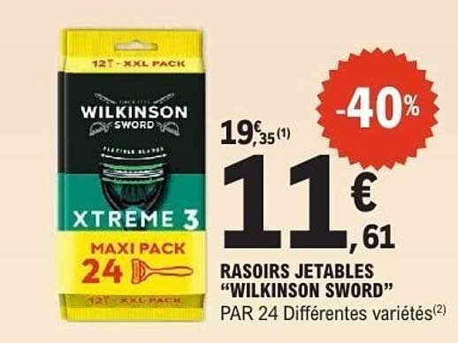 RASOIRS JETABLES "WILKINSON SWORD"