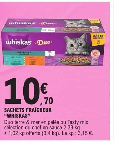 SACHETS FRAÎCHEUR “WHISKAS”
