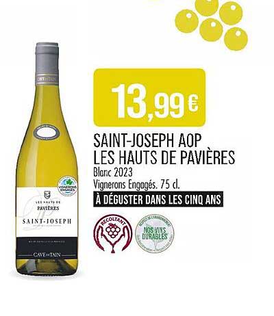 SAINT-JOSEPH AOP LES HAUTS DE PAVIÈRES Blanc 2023