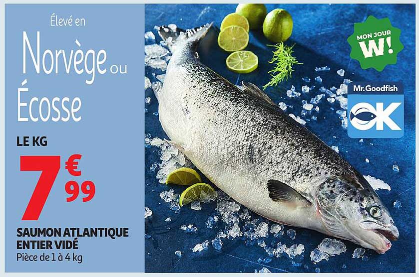 SAUMON ATLANTIQUE ENTIÈR VIDÉ
