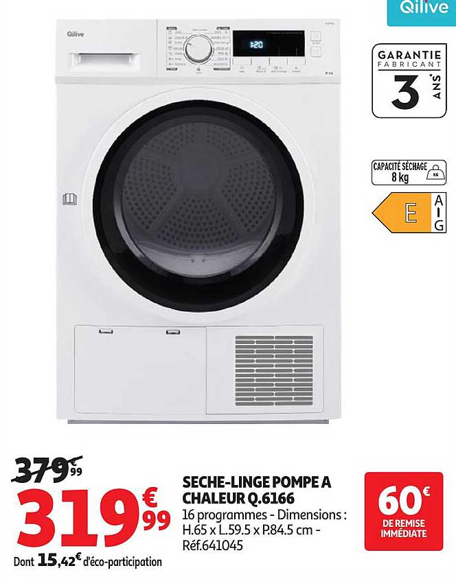 SECHÉ-LINGE POMPE A CHALEUR Q.6166