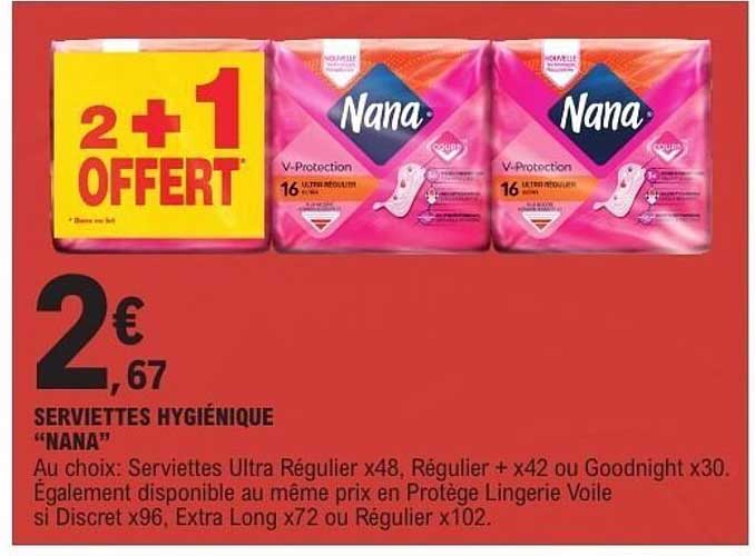 SERVIETTES HYGIÉNIQUE "NANA"