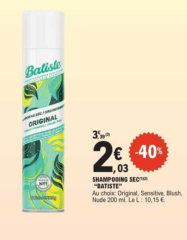 SHAMPOOING SEC "BATISTE"