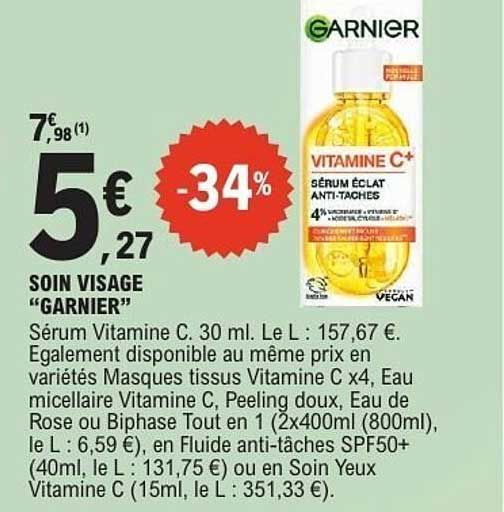 SOIN VISAGE "GARNIER"