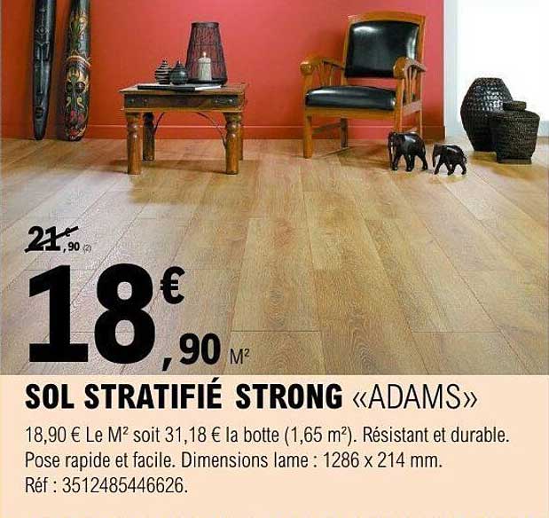 SOL STRATIFIÉ STRONG «ADAMS»