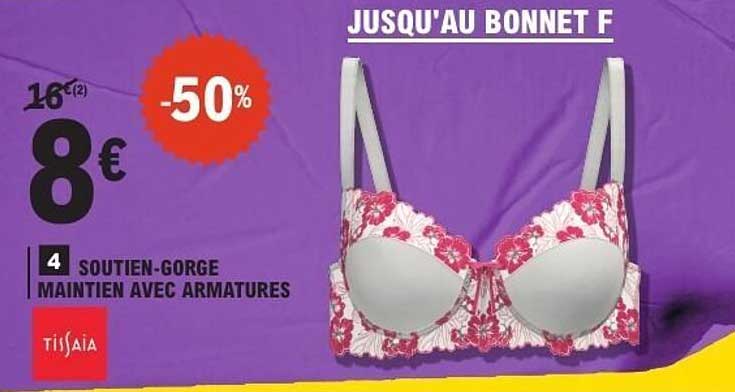Soutien-gorge maintien avec armatures jusqu'au bonnet F