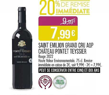 ST ÉMILION GRAND CRU AOP CHÂTEAU PONTET TEYSSIER