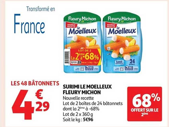 SURIMI LE MOELLEUX FLEURY MICHON