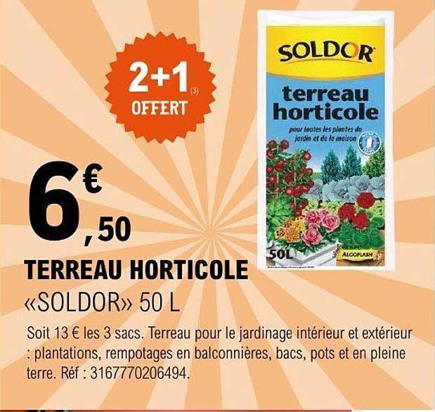 TERREAU HORTICOLE "SOLDOR" 50 L