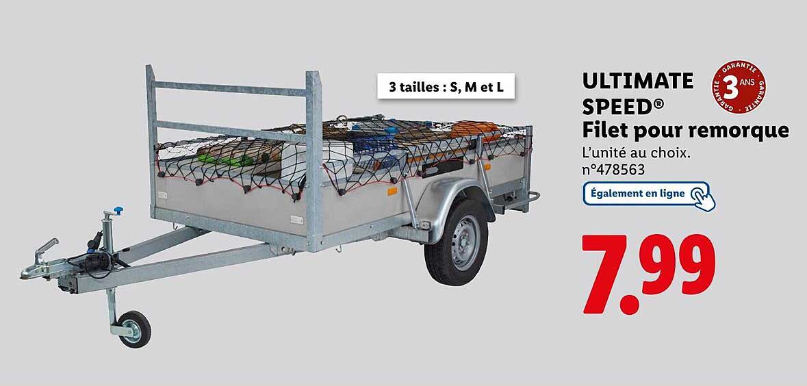 ULTIMATE SPEED® Filet pour remorque