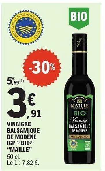 Vinaigre Balsamique de Modène IGP(5) BIO(1) "MAILLE"