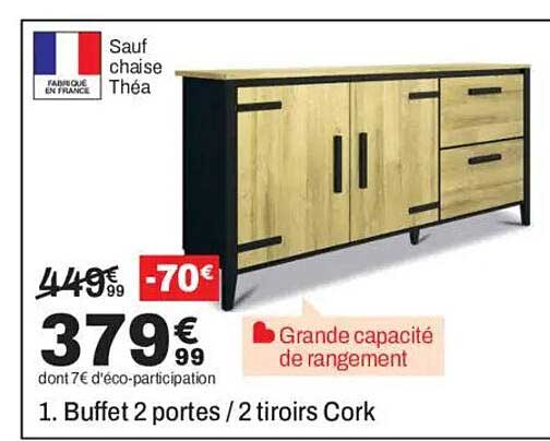 1. Buffet 2 portes / 2 tiroirs Cork