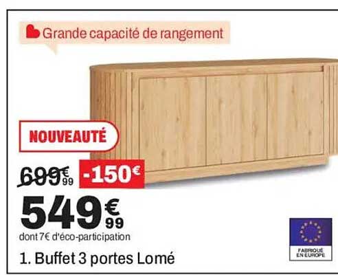 1. Buffet 3 portes Lomé