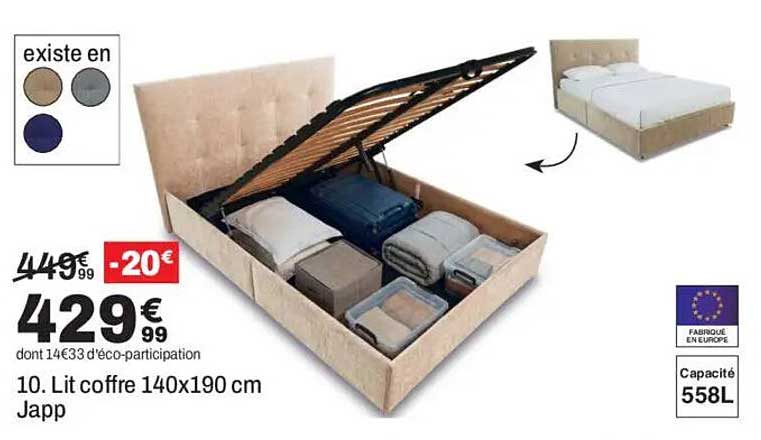 10. Lit coffre 140x190 cm Japp