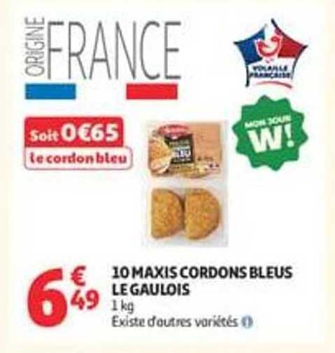 10 MAXI CORDONS BLEUS LE GAULOIS