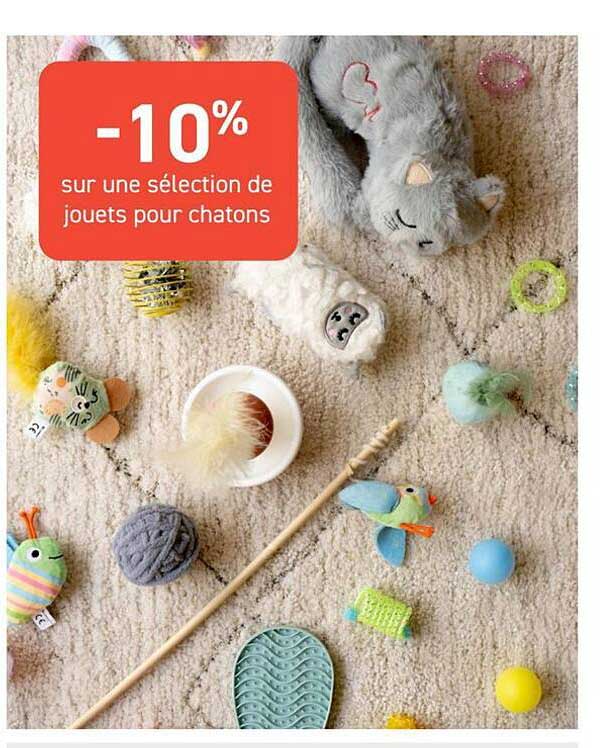 -10% sur une sélection de jouets pour chatons