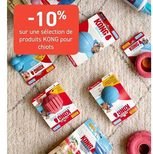 -10% sur une sélection de produits KONG pour chiots