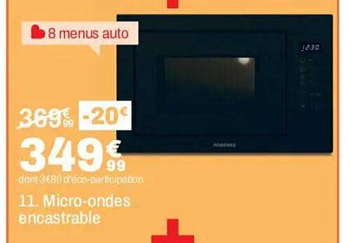 11. Micro-ondes encastrable