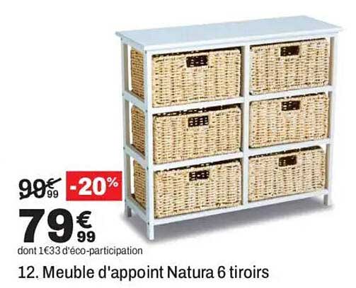 12. Meuble d'appoint Natura 6 tiroirs
