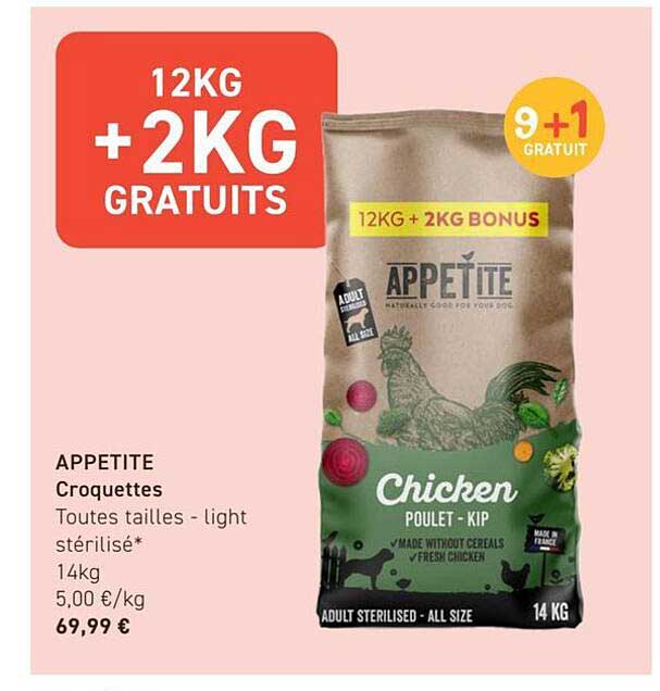 12KG + 2KG GRATUITS