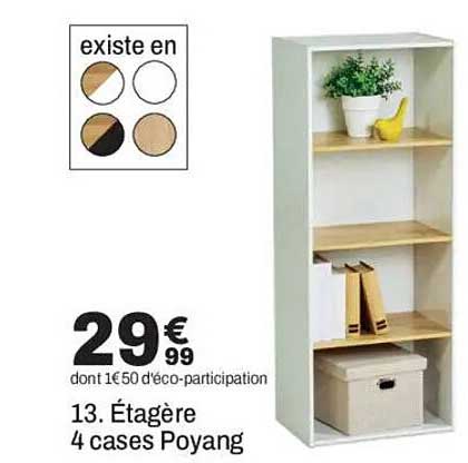13. Étagère 4 cases Poyang