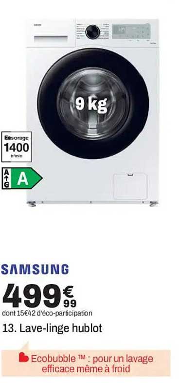 13. Lave-linge hublot