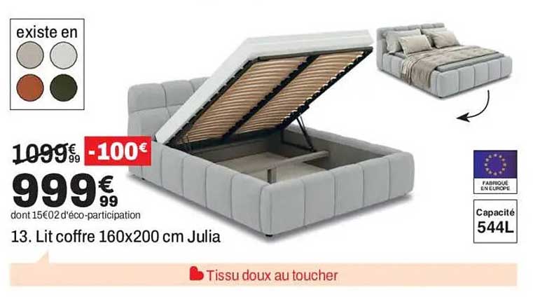 13. Lit coffre 160x200 cm Julia