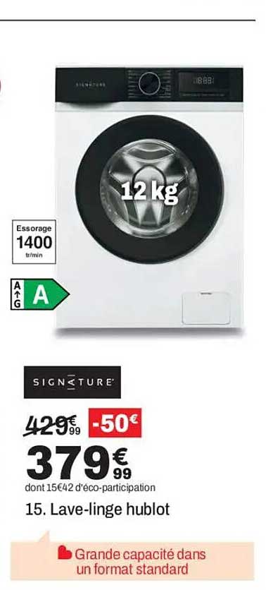 15. Lave-linge hublot