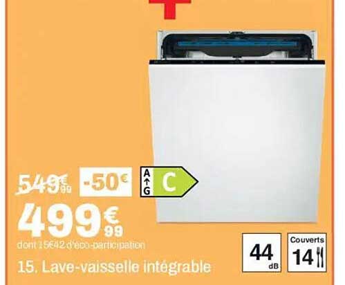 15. Lave-vaisselle intégrable