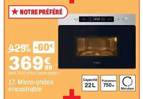 17. Micro-ondes encastrable