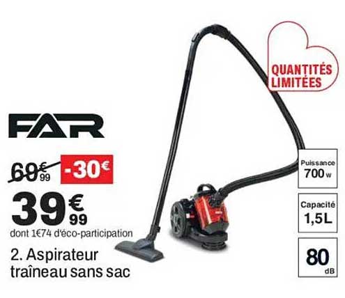 2. Aspirateur traîneau sans sac